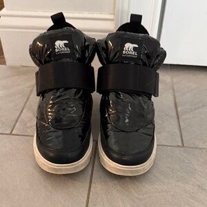 Sorel Black Waterproof Puffer Sneakers